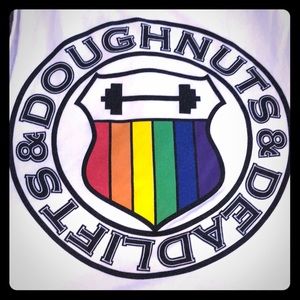 DNDL Doughnuts & Deadlifts PRIDE MUSCLE TANK  CROP